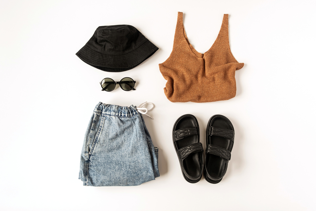 Women's Clothes and Accessories Flatlay